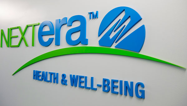 NextEra Health & Wellbeing sign NextEra Health & Wellbeing sign